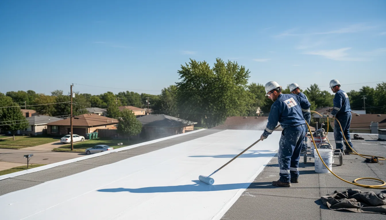 Commercial roof coating in Eros, LA near me